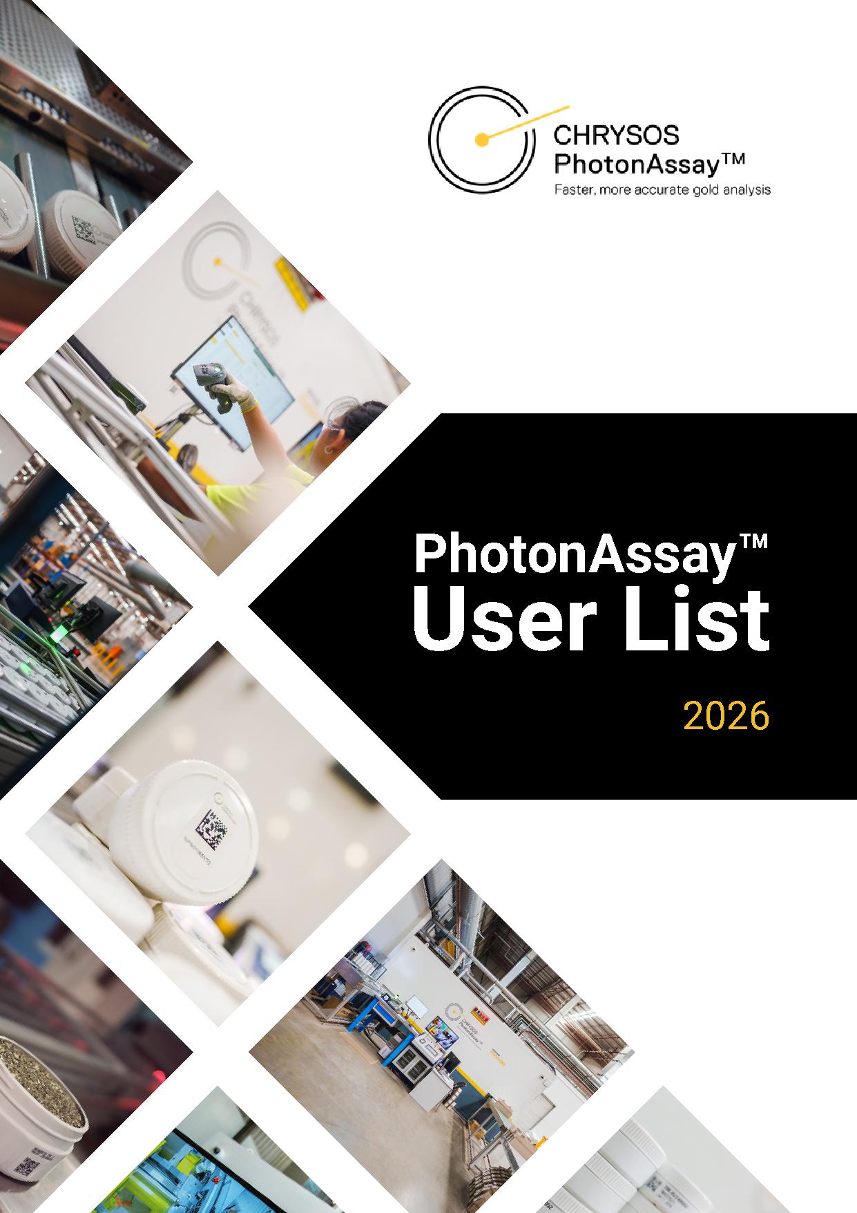 PhotonAssay™ User List — page 1