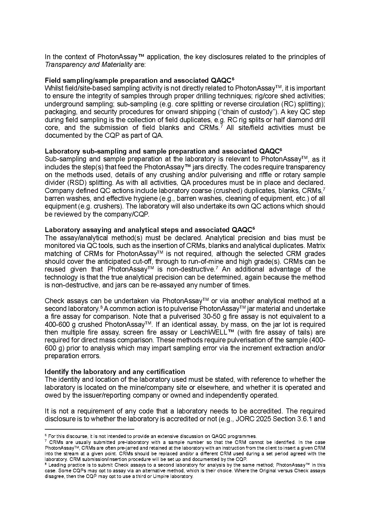 Chrysos PhotonAssay™ and International Code Compliance — page 3