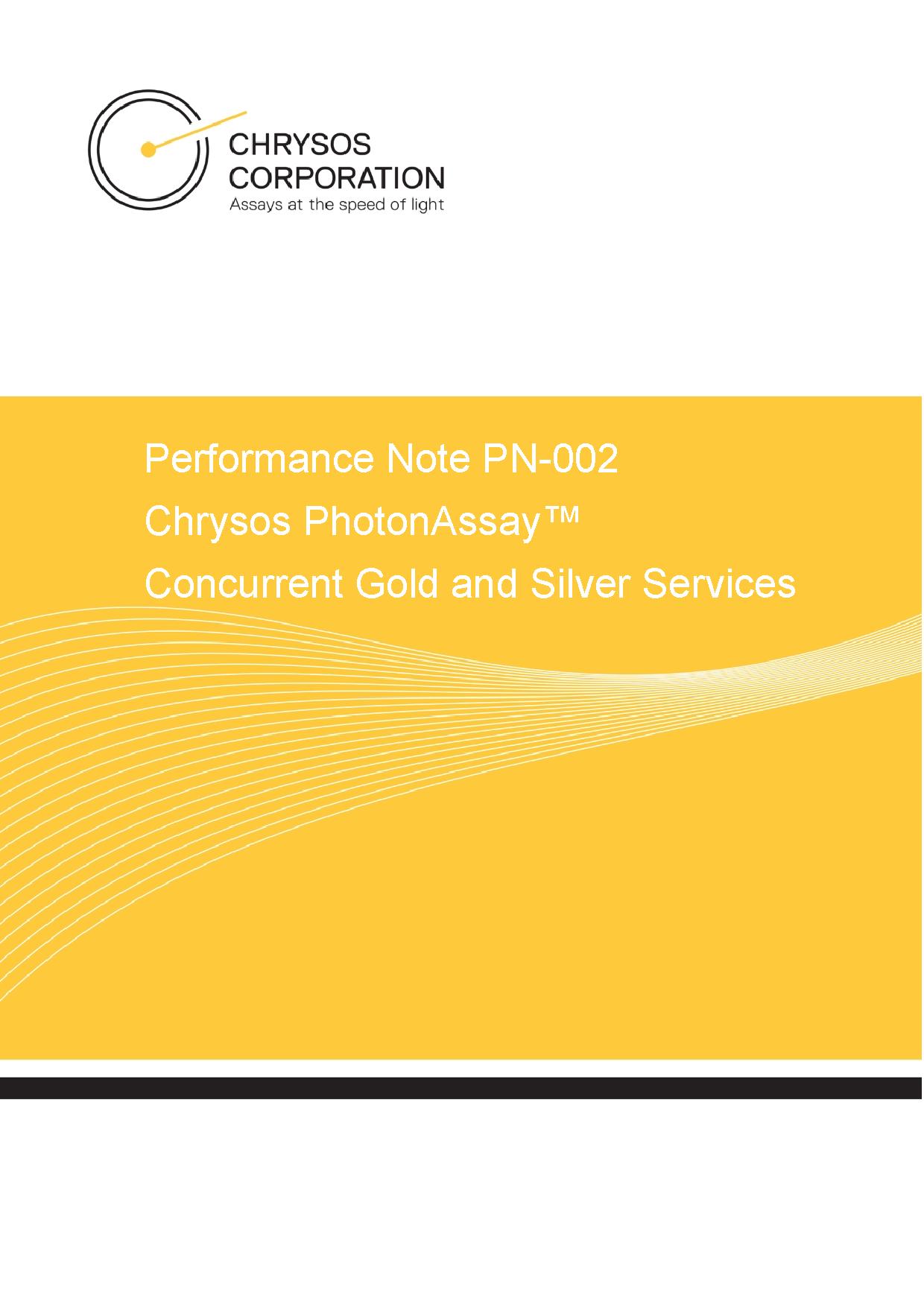 PN-002 PhotonAssay™ Concurrent Gold and Silver Services — page 1