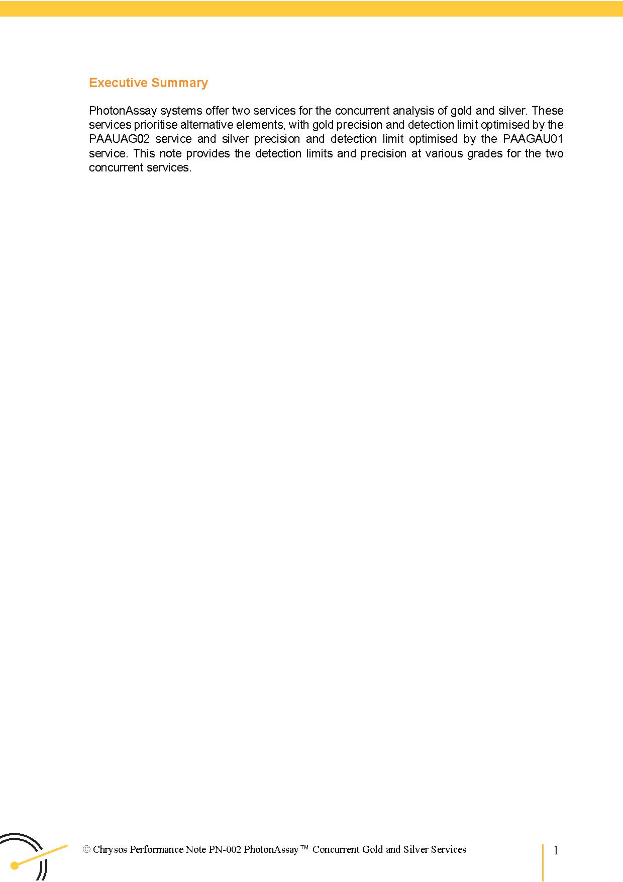 PN-002 PhotonAssay™ Concurrent Gold and Silver Services — page 2