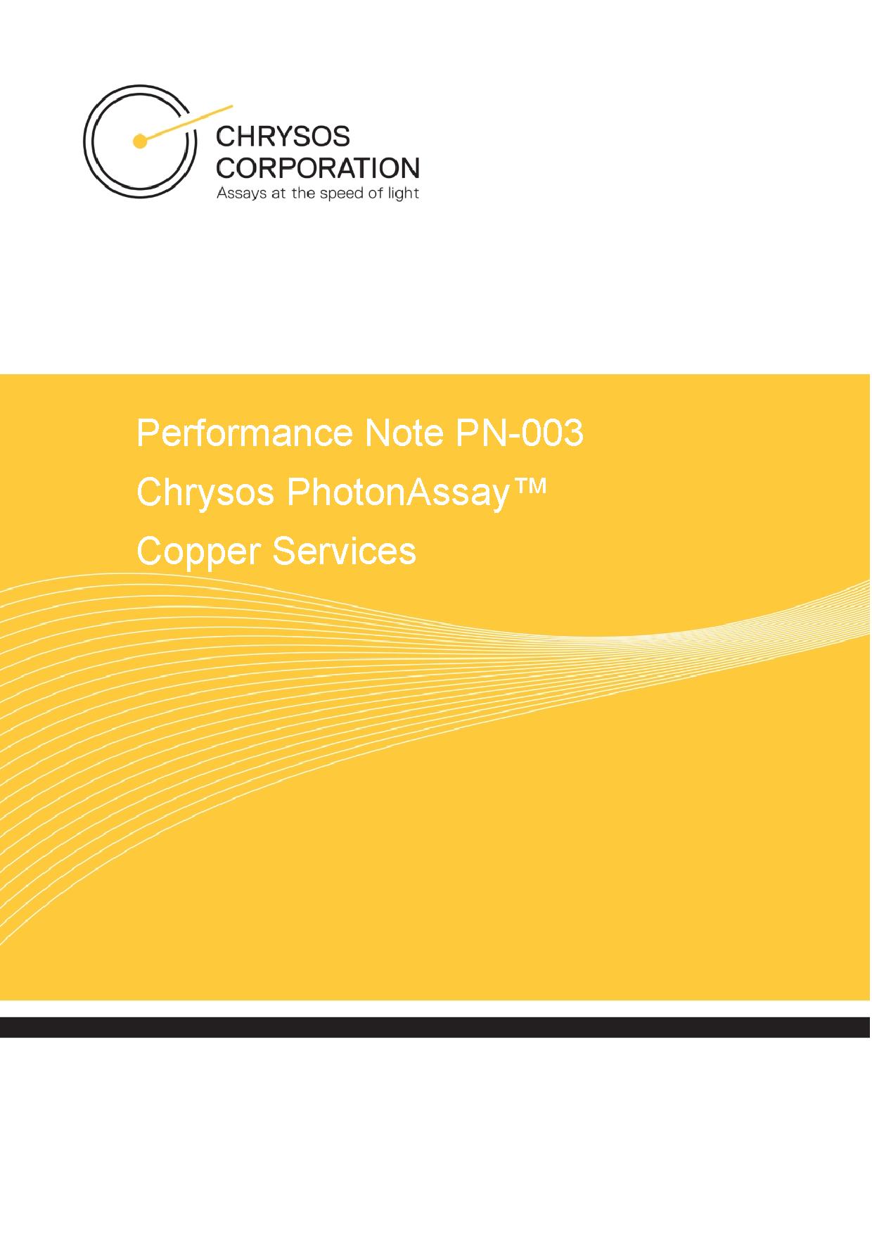 PN-003 PhotonAssay™ Copper Services — page 1