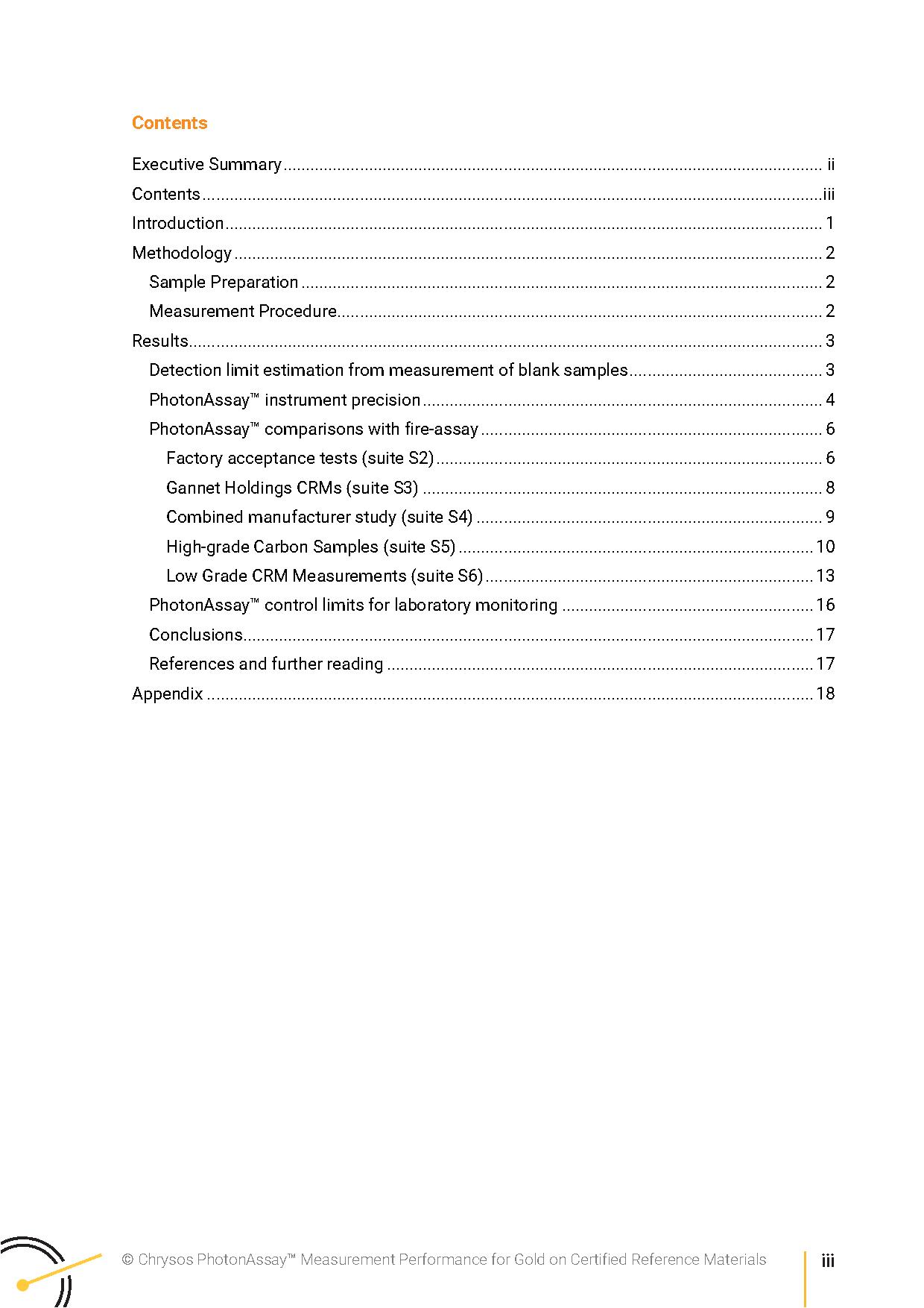 TN-001 Chrysos PhotonAssay™ Measurement Performance for Gold on Certified Reference Materials — page 3