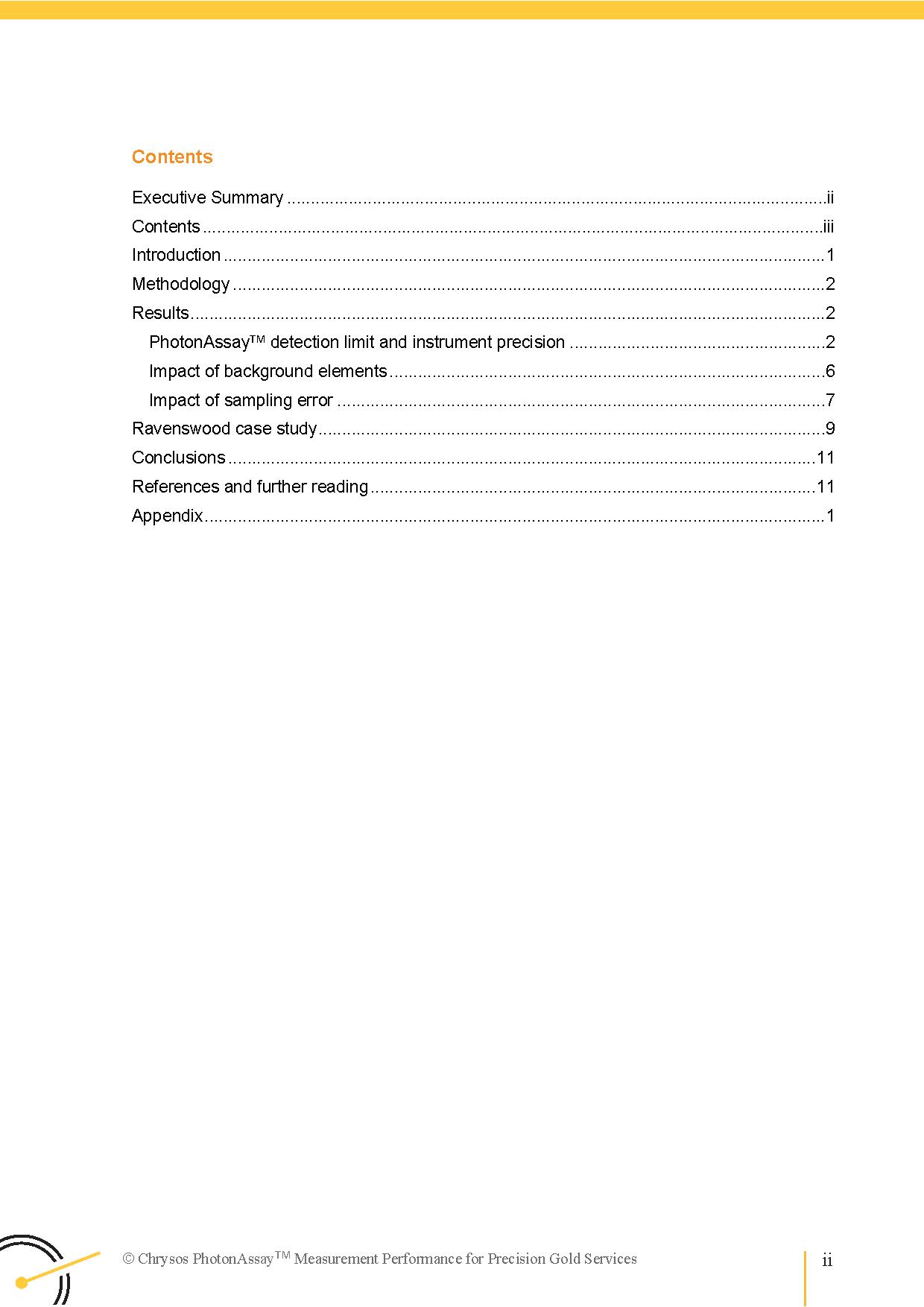 TN-003 Chrysos PhotonAssay™ Measurement Performance for Precision Gold Services — page 3