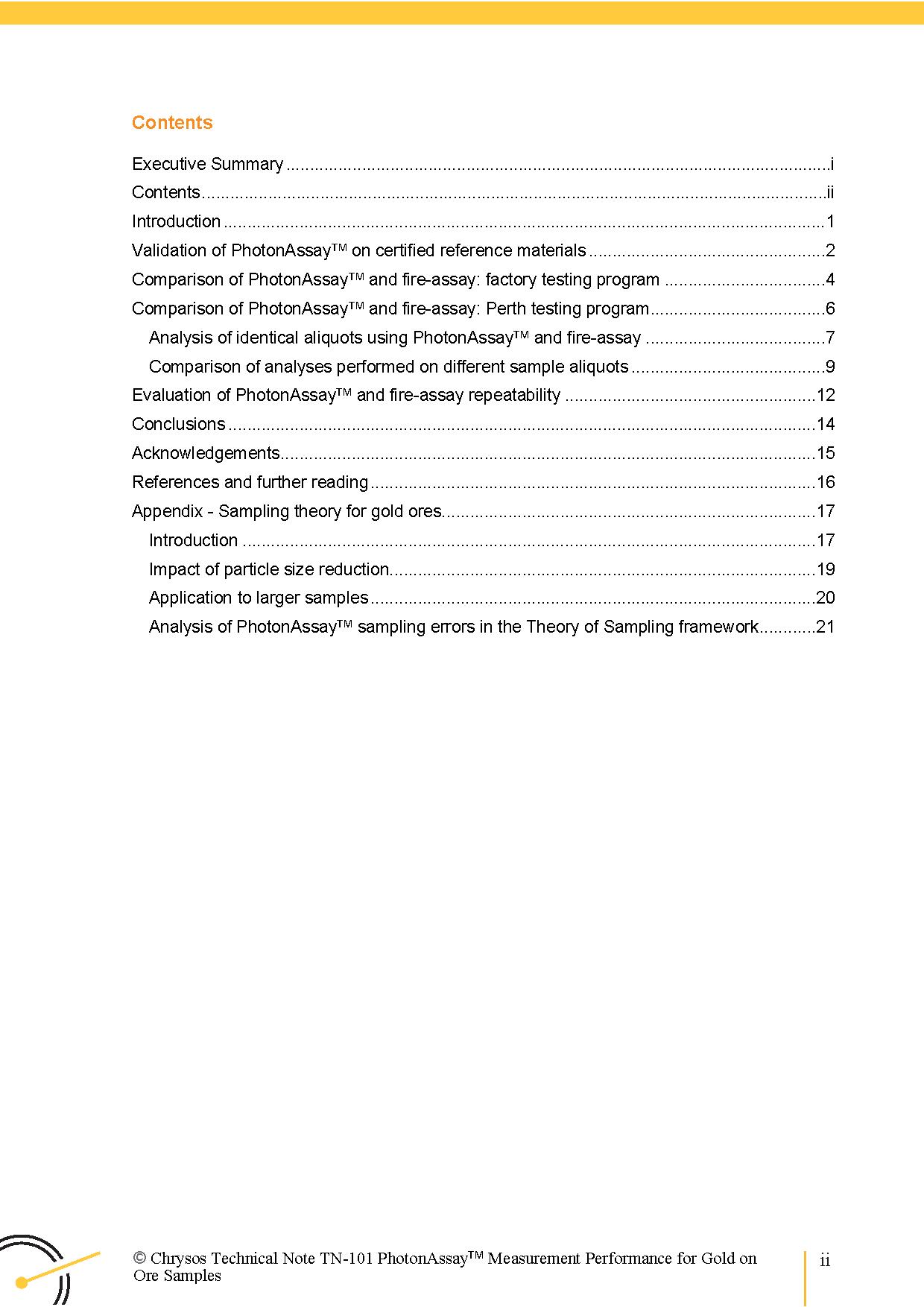 TN-101 PhotonAssay™ Measurement Performance for Gold on Ore Samples — page 3
