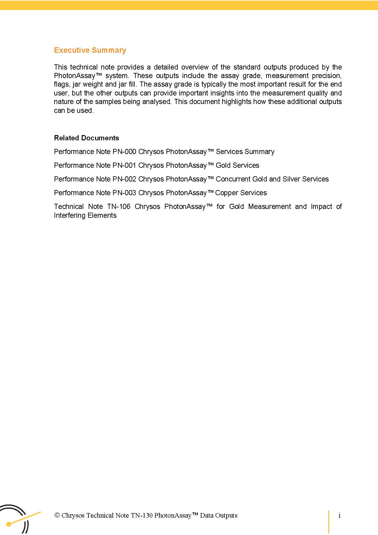 TN-130 PhotonAssay™ Data Outputs — page 2