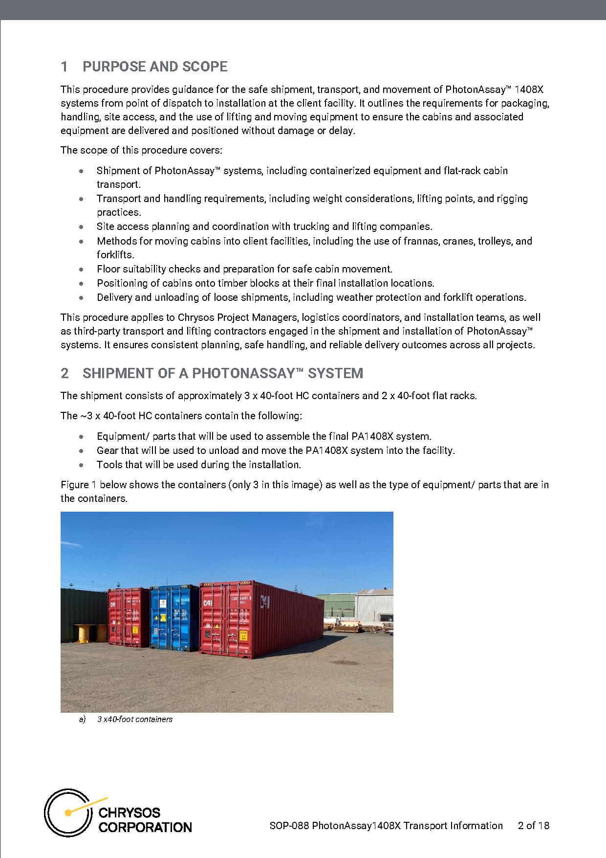 PhotonAssay1408X Transport Information — page 2