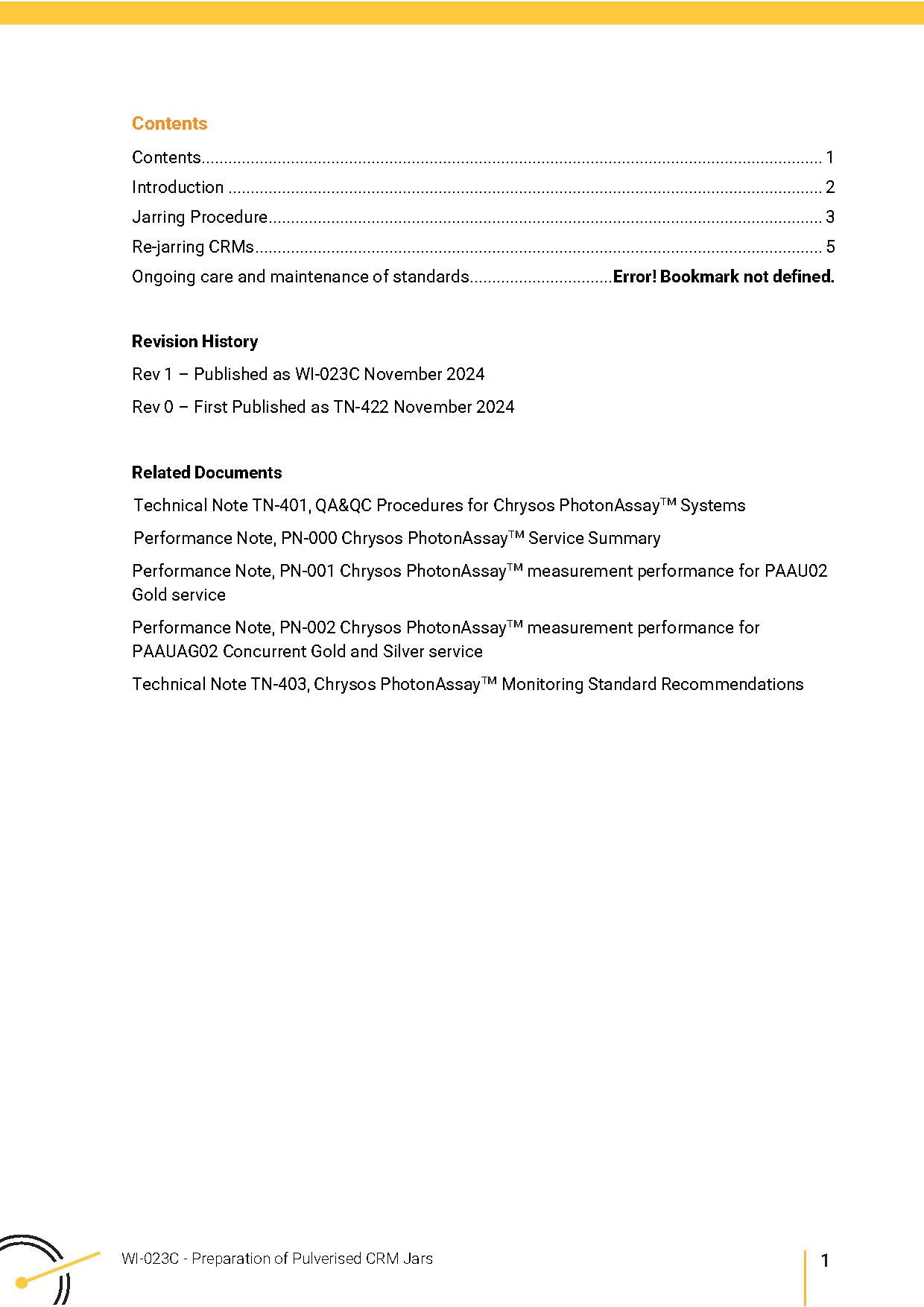 WI-023C Preparation of Pulverised CRM Jars — page 2