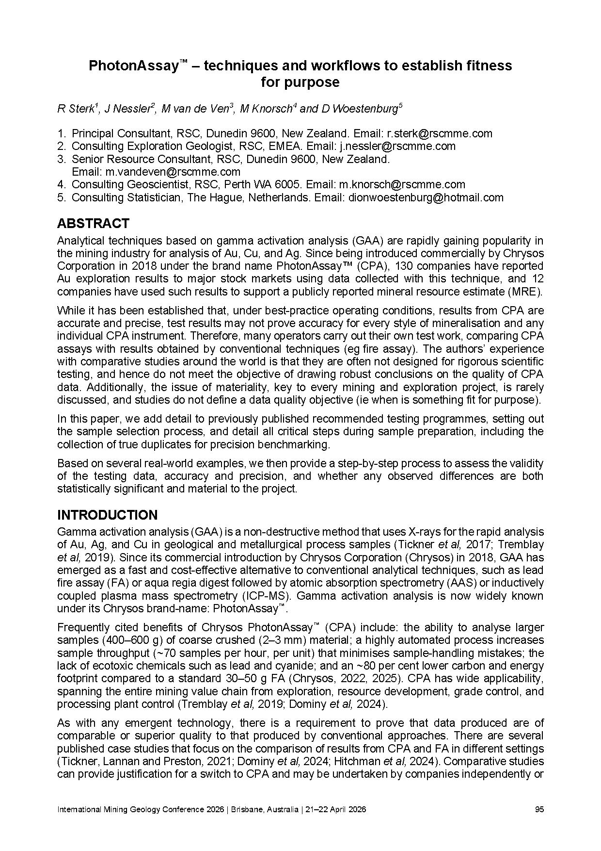 PhotonAssay™ — Techniques and Workflows to Establish Fitness For Purpose — page 1